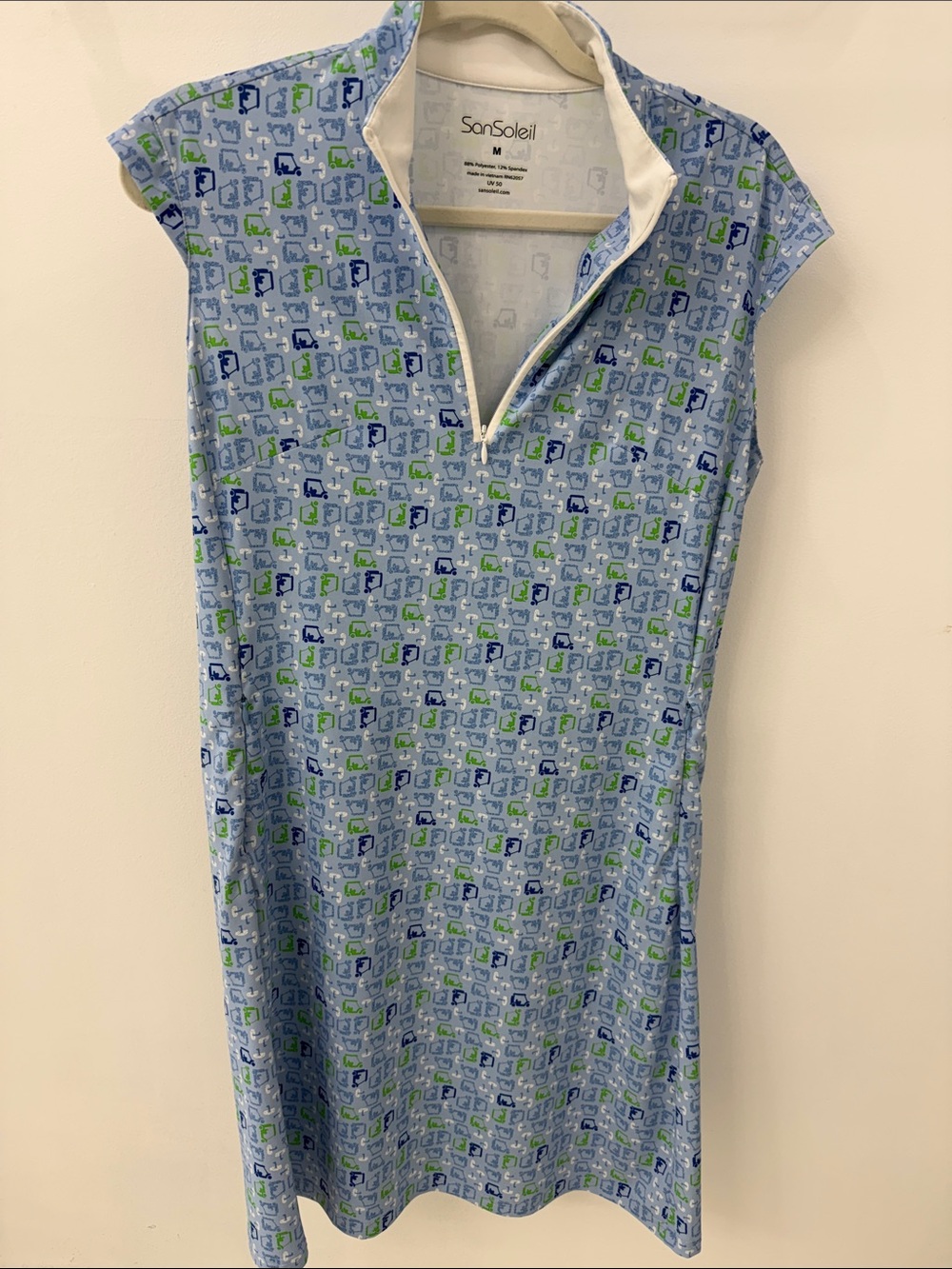 SanSoleil UV 50 Golf Dress with Zipper Pockets-Size Medium